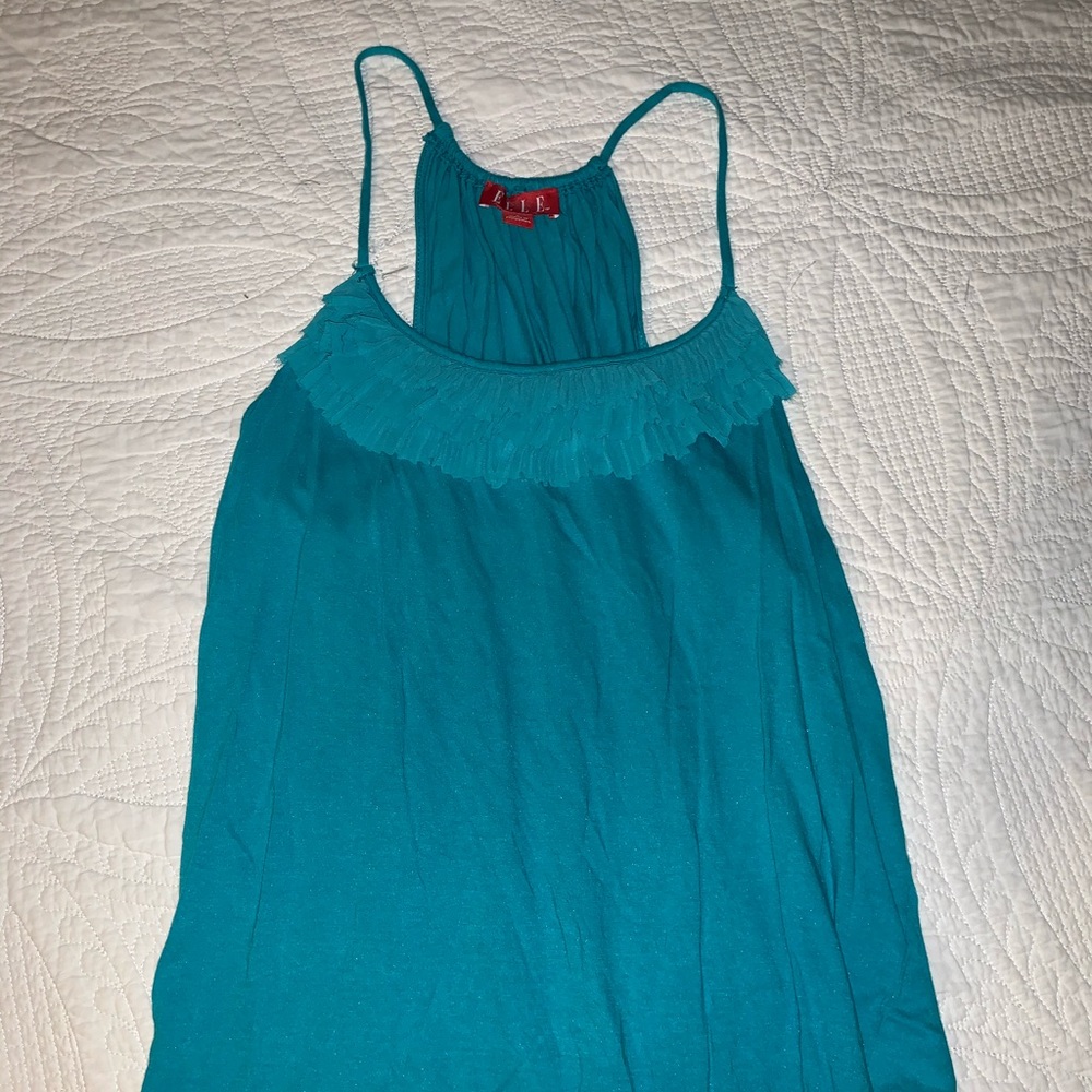 Elle tank top w/ ruffles